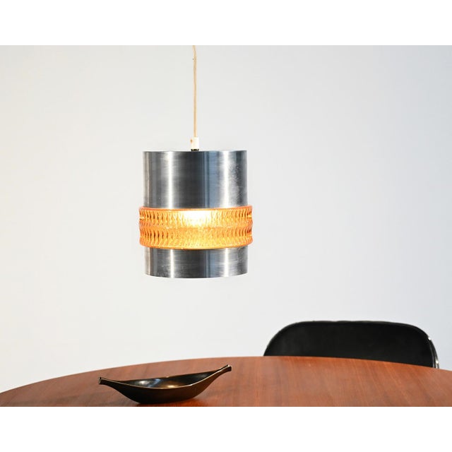 Pendant Lamp in Metal and Glass, 1960s For Sale - Image 12 of 12