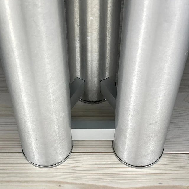 Brushed Aluminum Floor Lamp, Italy, 1970s For Sale - Image 12 of 13