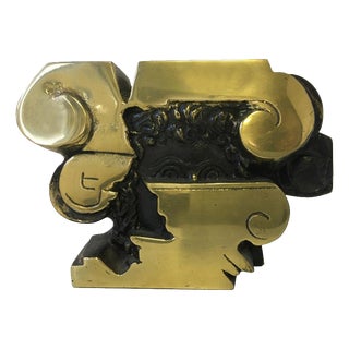 Postmodern Abstract Architectural Sculpture in Bronze, Italy, 1980s For Sale