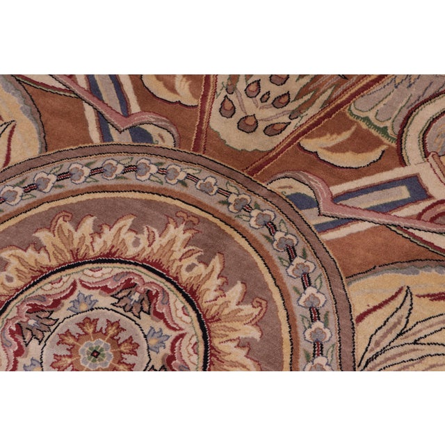 Art Nouveau Inspired 1990's Firdous Pak-Persian Gray/Black Wool Rug - 10'0'' X 13'9'' For Sale - Image 4 of 9