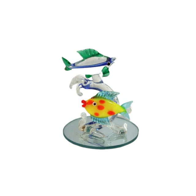 Vintage Italian Murano Glass Fish Figures-a Set of Seven For Sale In Philadelphia - Image 6 of 10