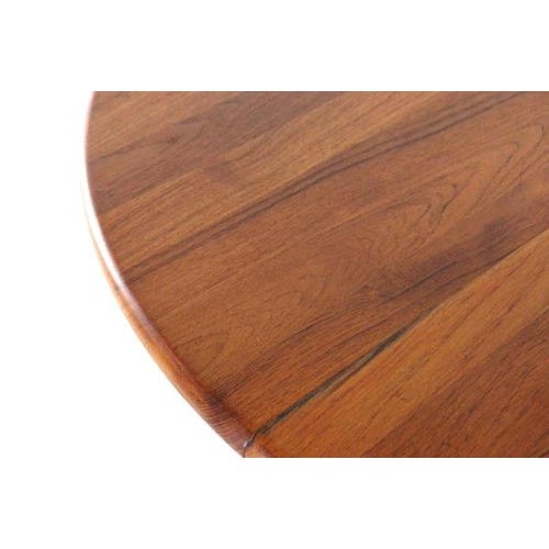 Brown Danish Round Extendable Sindal Dining Table For Sale - Image 8 of 16