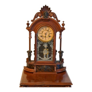 Ansonia "Triumph" Authentic 1890 Mirror-Side Parlor Clock For Sale