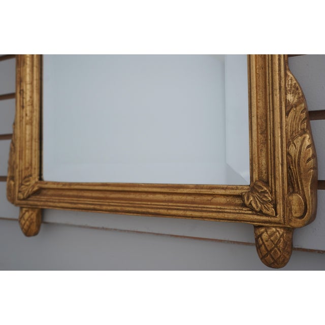 Traditional Friedman Brothers #6343 Small Gold Carved Beveled Mirror For Sale - Image 3 of 10