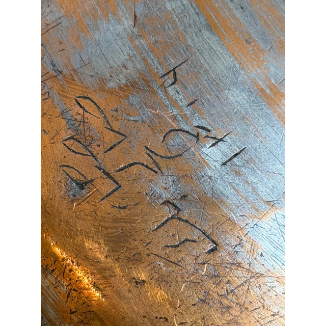 Antique Ottoman Tinned Copper Sahan Serving Dish – Dated 1309 Ah (1891 Ad) For Sale - Image 11 of 12
