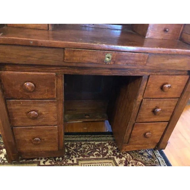1960s 1960s Primitive Workmans Desk For Sale - Image 5 of 10