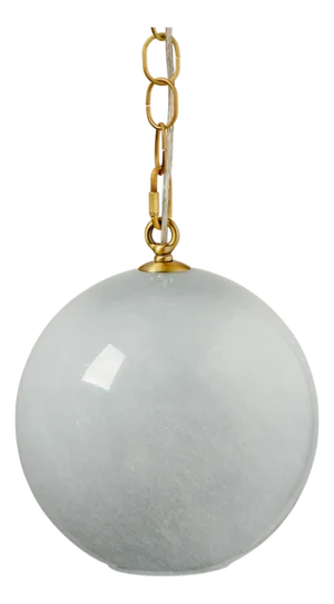 Jamie Young Camber 1-Light Glass Pendant, Blue