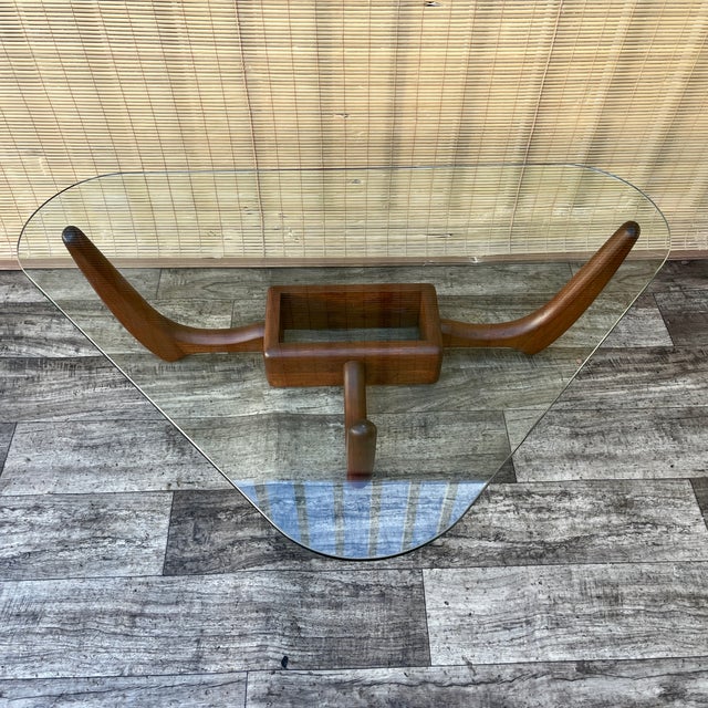 Mid-Century Modern Adrian Pearsall Style Glass Top Coffee Table. Circa 1960s For Sale In Miami - Image 6 of 18