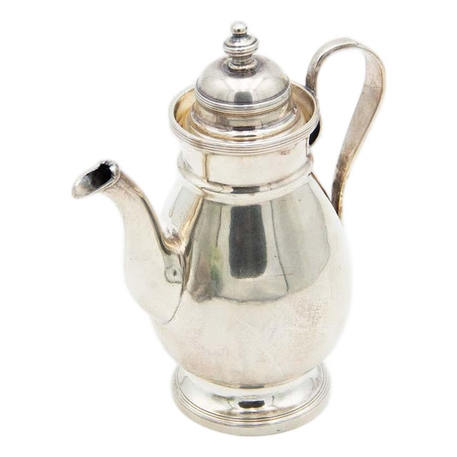Plain Silver Kettle with Fixed Handle For Sale