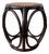 Vintage Black Rattan & Woven Cane Low Stool / Side Table / Plant Stand – British Colonial / Boho For Sale