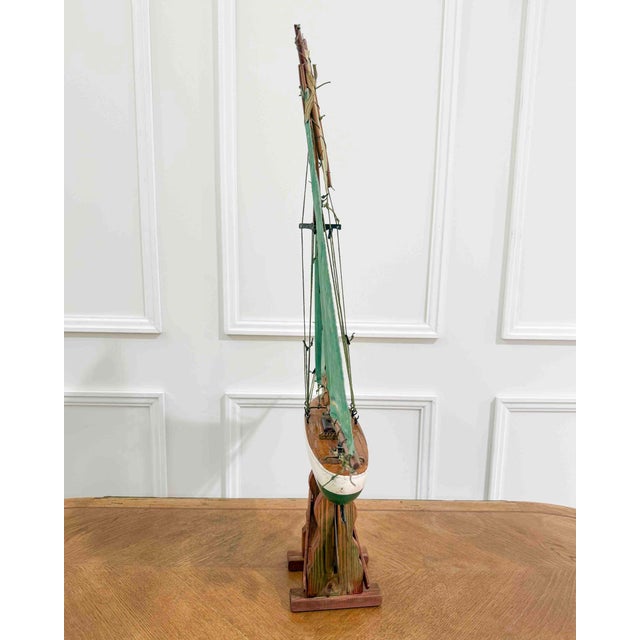 Mid 20th Century English 20th Century Carved Wood Gaff Cutter Pond Yacht For Sale - Image 5 of 12