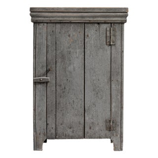 Primitive Cabinet With Shelf Gray France Early 20th Century For Sale