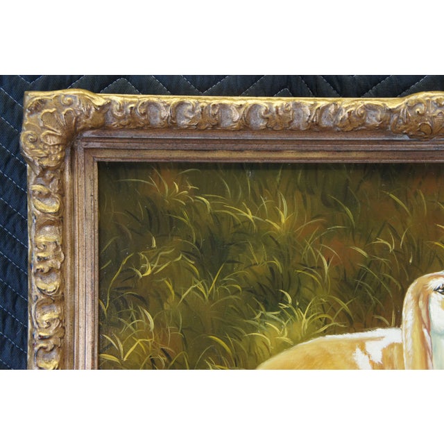 Chelsea House Lop Eared Doe Rabbit Oil Painting After John Frederick Herring Sr For Sale - Image 11 of 12