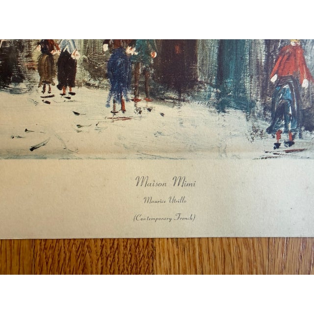 This reproduction print of the original painting, "La Maison de Mimi Pinson" painted by Maurice Utrillo (1883-1955), was...