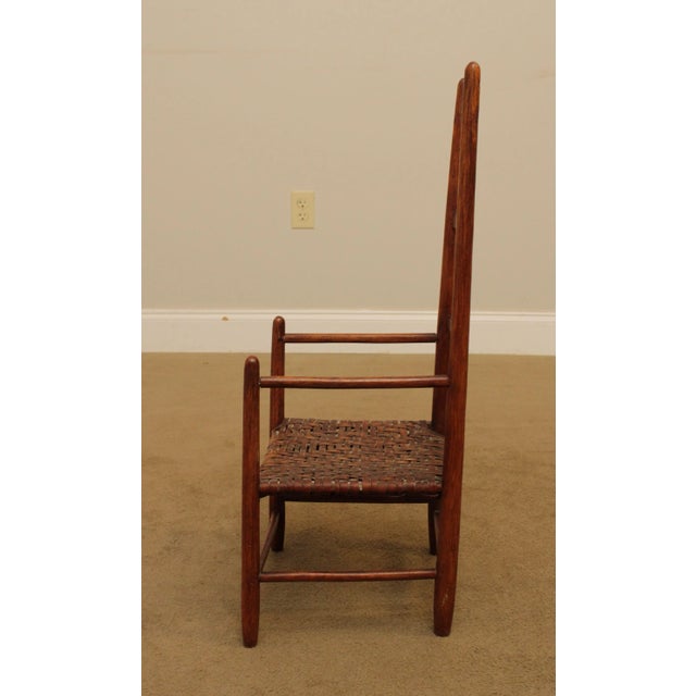 Youth Ladder Back Chair with Basketweave Cane Seat For Sale In Philadelphia - Image 6 of 13