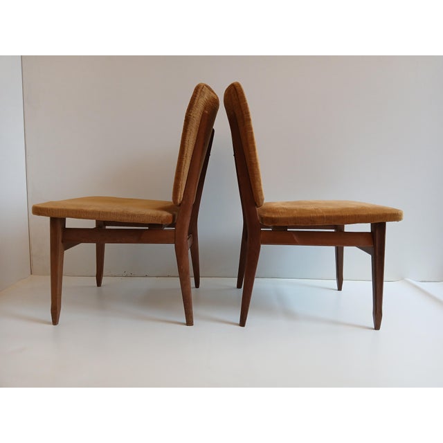 Low Mid-Century Italian Chairs, 1950s, Set of 2, in Very Good conditions. Designed 1950 to 1959