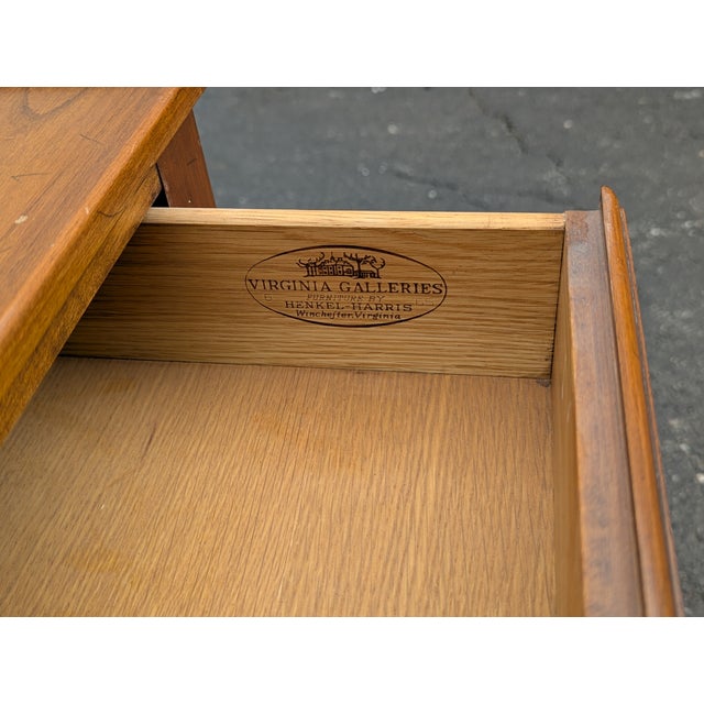 Brown Henkel Harris American Colonial Cherry Wood Bedside Table, 1960s For Sale - Image 8 of 11