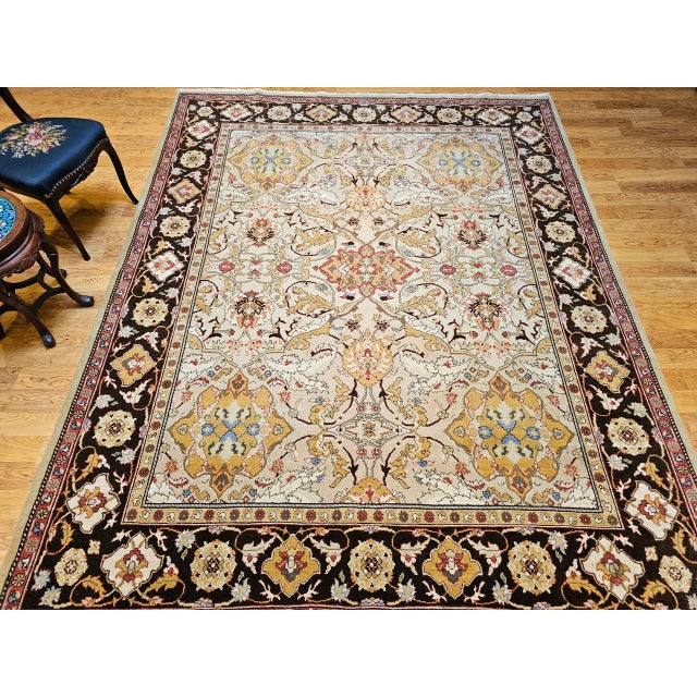 Turkish Vintage Turkish Oushak Handwoven Rug, Wool, Allover Geometric Design, 8' x 10' For Sale - Image 3 of 16