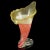 Hollywood Regency Vintage Murano Dino Martens Gold Flecks Pink White Italian Art Glass Midcentury Footed Flower Vase For Sale - Image 3 of 7