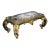 French Rococo Coffee Table With Hand-Painted Artwork Under Glass & Gilded Bronze Details For Sale
