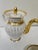 Beautiful Early 19th Century Old Paris Coffee Pot with 4 cups and Saucers. Very bright gold on white porcelain, excellent,...