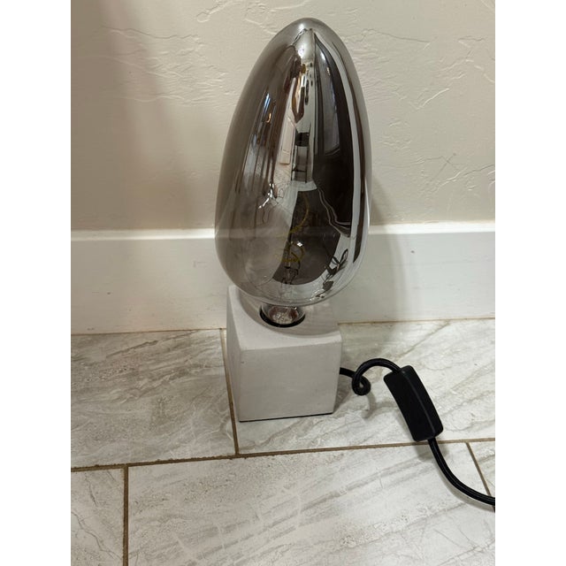 Mid 20th Century Large Contemporary Modern Lamp Egg Shaped Mercury Glass Bulb For Sale - Image 12 of 12