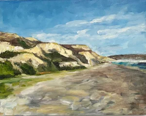 “Rocky Coastline” Contemporary Still Life Original Painting by Kory Alexander