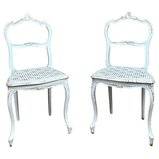 Set of Chair Louis XV in Wood & Cannage For Sale - Image 16 of 16