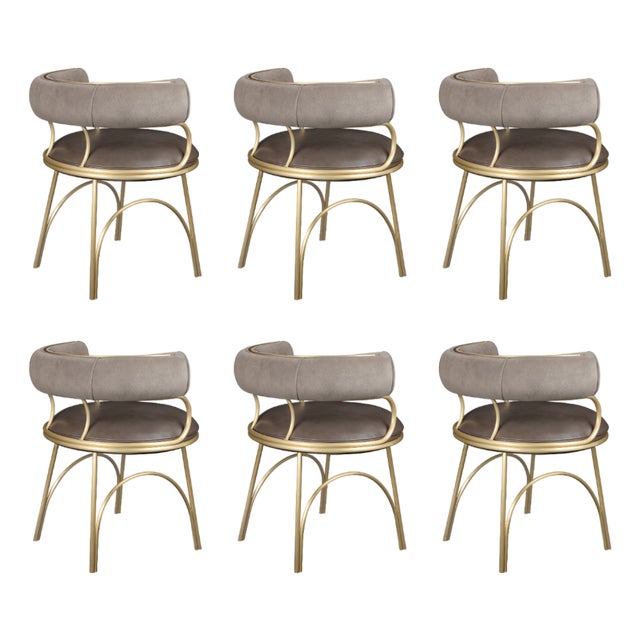 Austin Dining Chairs by Porus Studio, Set of 6 For Sale