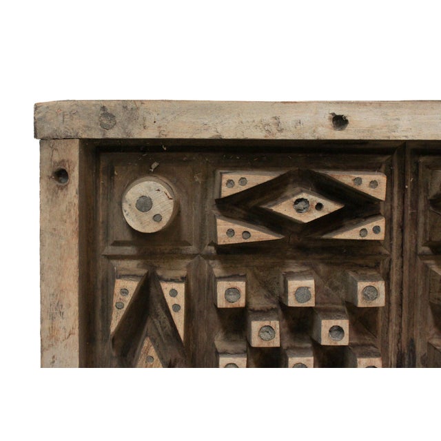 Symmetrical Squares and Diamond Pattern Wall Art Architectural Fragment For Sale - Image 10 of 10