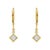 Contemporary 2 Micron 14K Yellow Gold Plating Diamond Dangle Earrings ( 1/3 cttw, J-K Color, I1-I2 Clarity) - 2 Pieces For Sale - Image 3 of 6