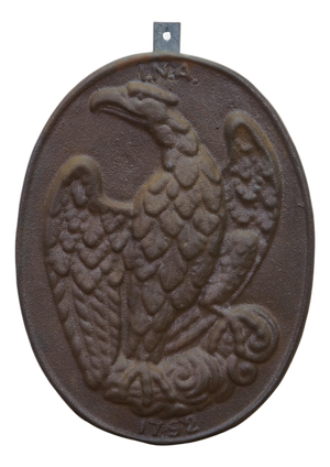 Antique Cast Iron Ina Insurance Heraldic Eagle Fire Mark Plaque 1792 11"