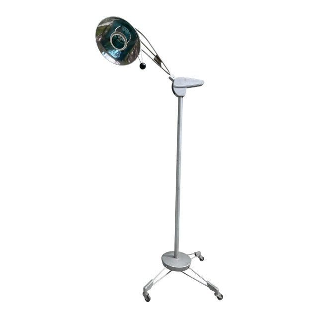 1950s Wilmot Castle Industrial Rolling Floor Lamp For Sale