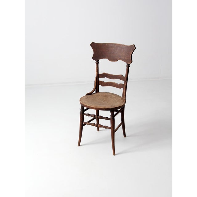 Antique Wooden Accent Chair Chairish