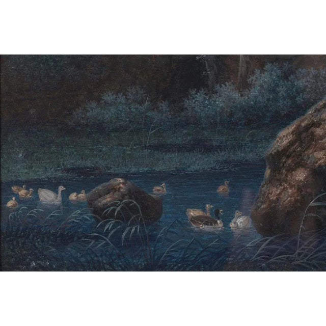 Landscape Paintings with Mill and Pastoral, Gouache on Paper, Set of 2 For Sale - Image 18 of 18