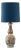 Antique Hand-Painted Delft Ceramic Table Lamp in French Faience with New Shade For Sale