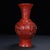 Paint Cinnabar Lacquer Vase Pair / Carved Red Lacquer Landscape Vases For Sale - Image 7 of 12