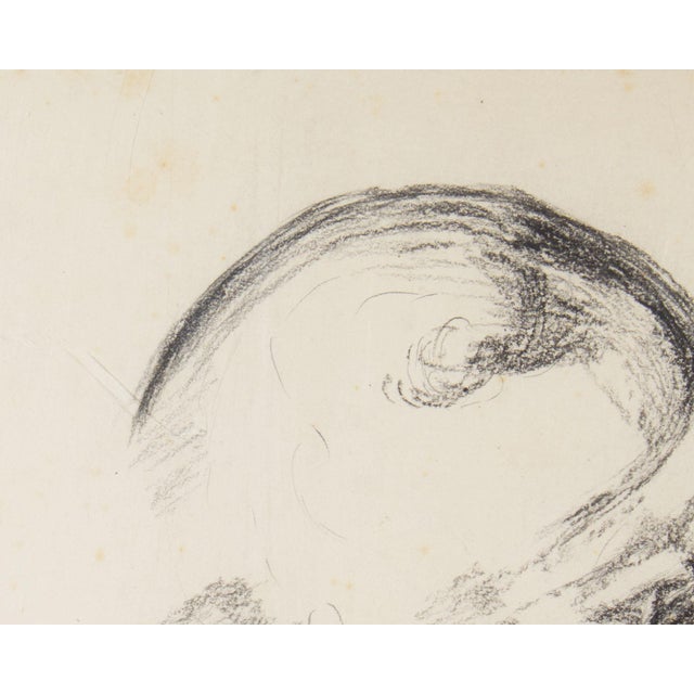 Signed “Michelangelo” Charcoal Portrait Drawing by James L. Bruch For Sale - Image 4 of 10