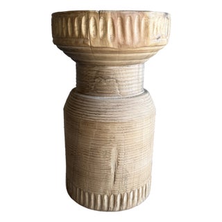 Vintage Carved Reclaimed Side Table Stump Table For Sale