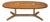 1960s Mid-Century Modern Oval Wood & Ceramic Tile Coffee Table For Sale