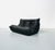 1970s French Togo 2-Seater Sofa in Black Leather attributed to Michel Ducaroy for Ligne Roset, 1970s For Sale - Image 5 of 12