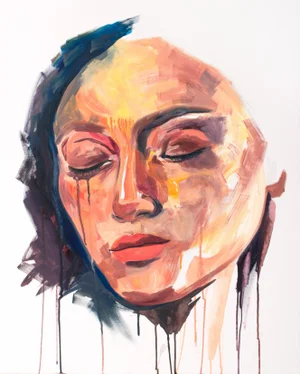 "Melancholia No. 2" Contemporary Original Portrait Oil Painting by Elizabeth Becker