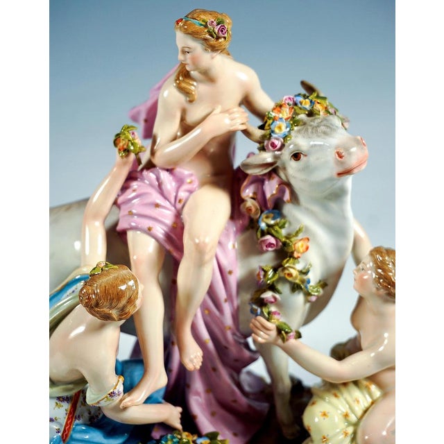 Porcelain Group by J.F. Eberlein for Meissen For Sale - Image 6 of 9