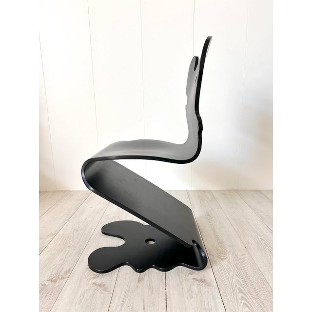 Very rare Panton Mod chair: Pantonic 5000 in black beech. In 1992 Verner Panton designed three models 5000, 5010, 5020...
