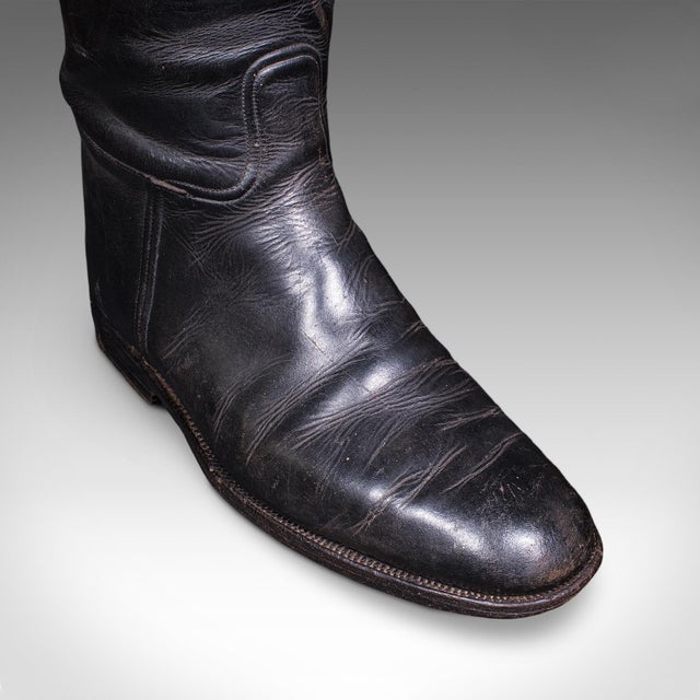 Antique Bootmaker's Last, English Leather, Beech Boots Stretcher, Maxwell London For Sale - Image 9 of 12
