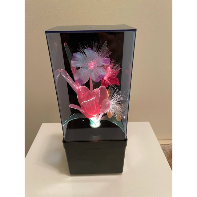 Vintage 1980s Fiber Optic Accent Lamp For Sale - Image 4 of 7