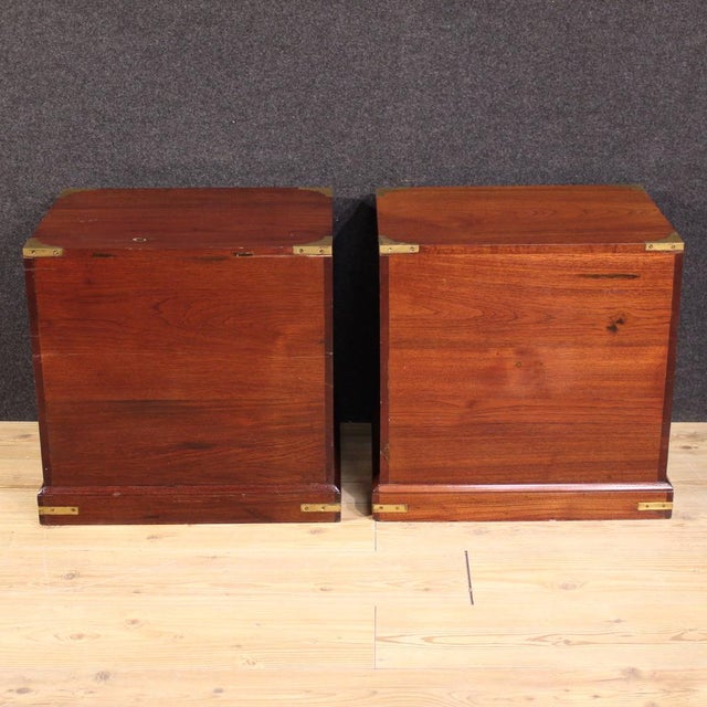 1960s 20th Century English Naval Bedside Tables, 1960s, Set of 2 For Sale - Image 5 of 13
