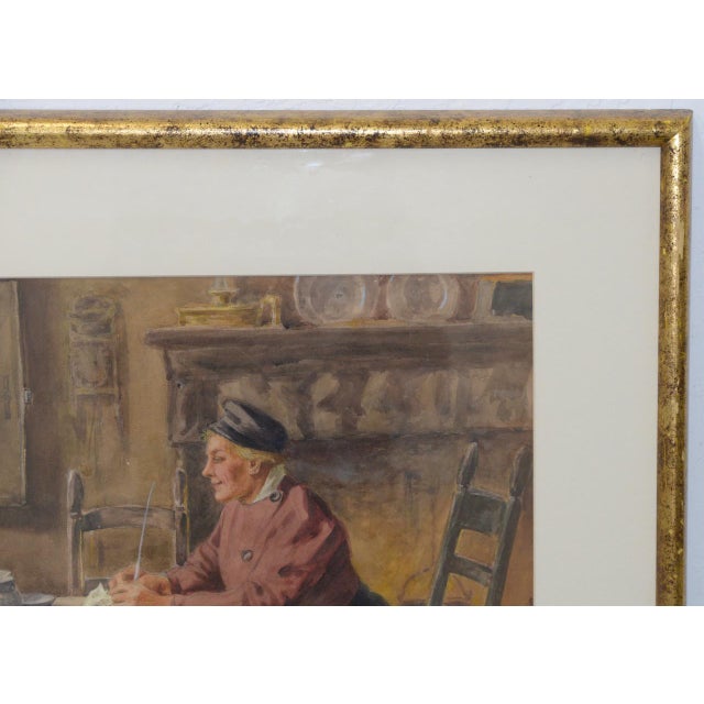 Early 20th Century G. Howard Hilder "A Family Moment in Volendam" Original Watercolor C.1930s For Sale - Image 5 of 13