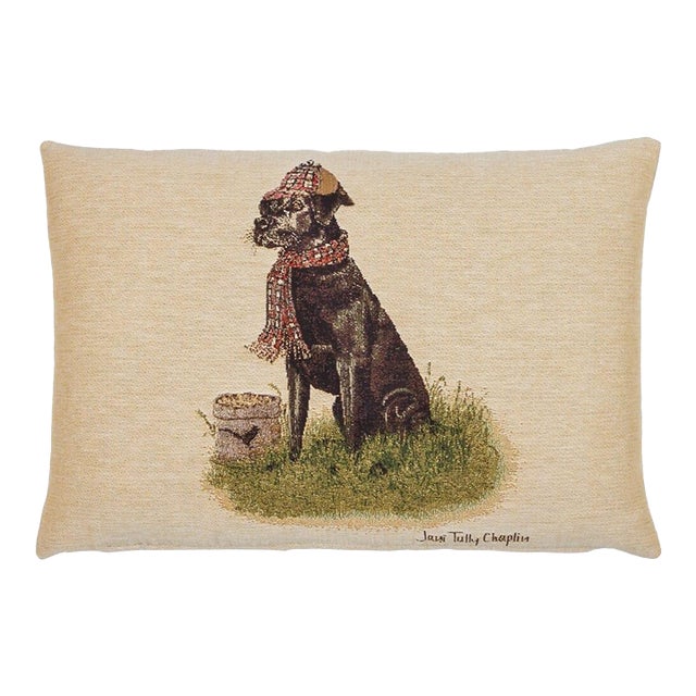 Sir Lancelot Labrador Cushion With Feather Filler - 33x46cm (13"x18") For Sale