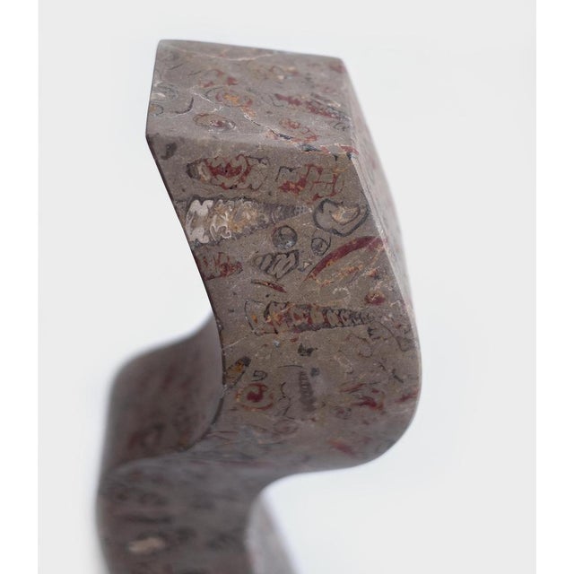 Contemporary Afrodita Sculpture Object in Jurassic Fossil Stone by Nerinea For Sale - Image 3 of 7